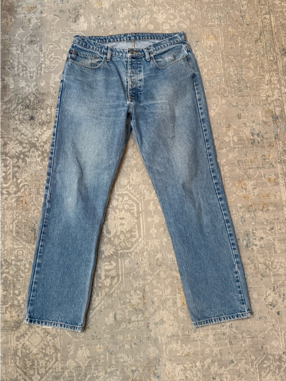Vintage Polo Jeans Co Ralph Lauren Mens 36x32 Classic Fit Light Wash Denim